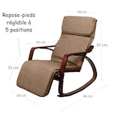 thumbnail of Sillón Relax Mecedora con Reposapiés Mod. ZEN NOGAL CAFE de Yelloo