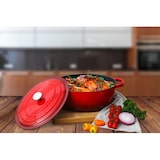 thumbnail of METRO PROFESSIONAL Cocotte mit Deckel, Gusseisen/Edelstahl, Ø 28, 6.5 L, Induktion, rot