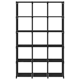 thumbnail of vidaXL Würfelregal mit 15 Fächern Schwarz 103x30x175,5 cm Stoff