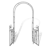 thumbnail of vidaXL Gartentor Rosenbogen Rankgitter Rosensäule Spalier Pergola : Farbe - Schwarz