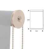 thumbnail of Rocada cortina enrollable 140cm largo x 260cm alto   - cortina color perla con mecánico beige