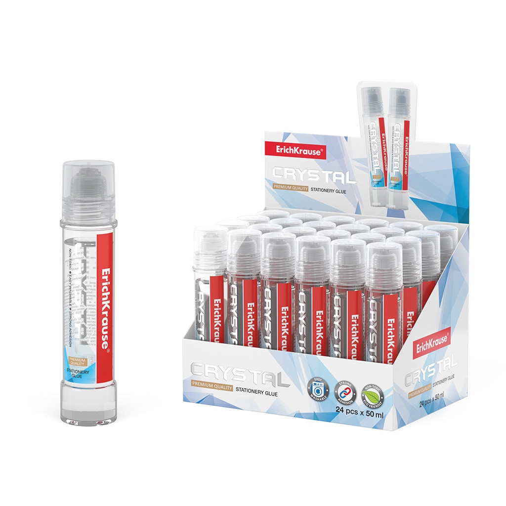 24 Flüssigkleber hochtransparent Applikator 50 ml wasserlöslich Bastelkleber