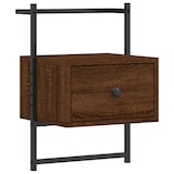 thumbnail of Table de chevet murale chêne brun 35x30x51 cm bois d'ingénierie – Modèle Modern Wood