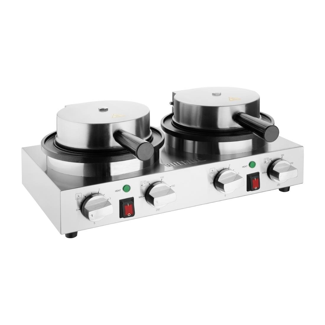 Gaufrier Belge Rond professionnel - 2000 watts - 180mm - Buffalo