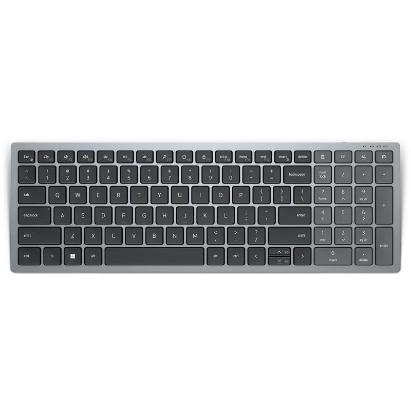 DELL KB740 Tastatur RF Wireless + Bluetooth QWERTZ Deutsch Grau, Schwarz