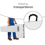 thumbnail of Casaria Bierzeltgarnitur 180 cm Klappbar Kunststoff Campingtisch 2x Campingbank Festzeltgarnitur Weiß 3 tlg