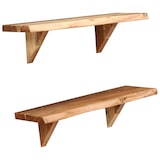 thumbnail of vidaXL Wandregale 2 Stk. 60 x 20 x 16 cm Massivholz Akazie
