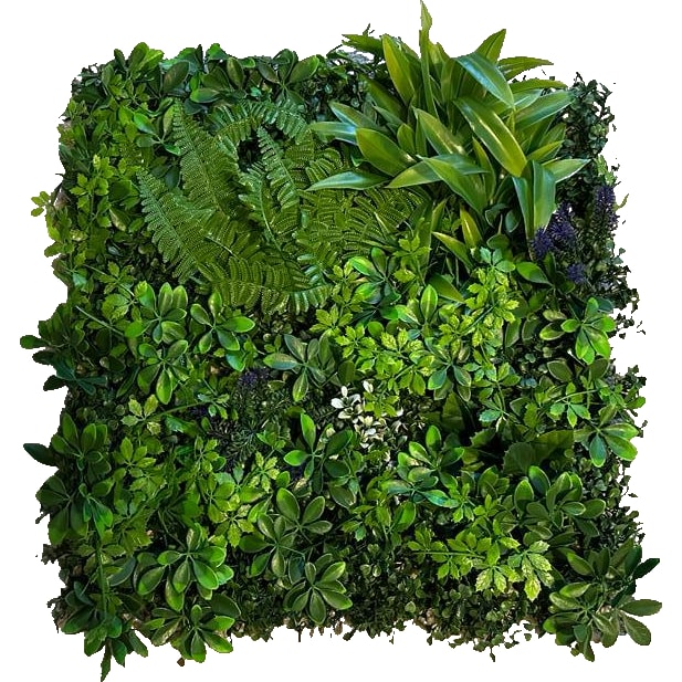 KAIRO | Premium Dschungel Farn Pflanzenwand 50x50cm |Gastronomie Wandverkleidung | Kunstpflanzen Wandmontage Indoor| Regenwald Wandpaneele Pflanzen