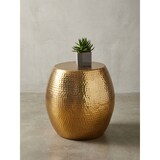 thumbnail of Beistelltisch 42 x 42 x 42 cm Aluminium Gold Dekotisch Orientalisch Rund, Designer Ablagetisch Metall Modern, Anstelltisch Schmal , Kleiner