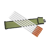 thumbnail of BEM ADANA Premium Edelstahl Grillspieße für Kebab, Schaschlik und Fleisch, 6 Stück, 60 cm lang mit Holzgriffen und Aufbewahrungstasche