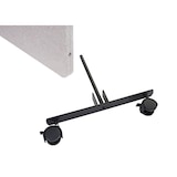 thumbnail of PROREGAL Akustik-Trennwand HxBxT 147x80x39cm doppelwandig rollbar Stoff/Textil Grau Büro-Sichtschutz Raumteiler Pinnwand