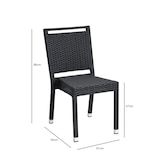 thumbnail of METRO PROFESSIONAL Cadeira empilhável Barbados com pega, rattan PE, preto