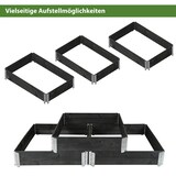 thumbnail of Hochbeet 3er Set Palettenrahmen Pflanzbeet 120x80x60 cm aus Holz schwarz Garten Balkon stapelbar