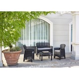thumbnail of Set 2 Poltrone con Divano 2 posti e Tavolino Antracite in Polipropilene, Linea Rattan, Set Jungle, per Interno Esterno Giardino
