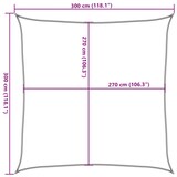 thumbnail of Voile d'ombrage 160 g/m² Anthracite 3x3 m PEHD Modèle Ombre Azimut