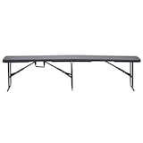 thumbnail of Banco plegable Rekkem en resina HDPE 180 x 30 x 45cm Negro