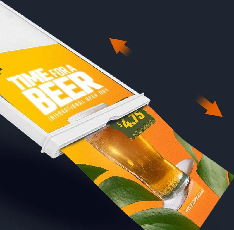Ein Bierglas mit einem Preis von 4,75 $.