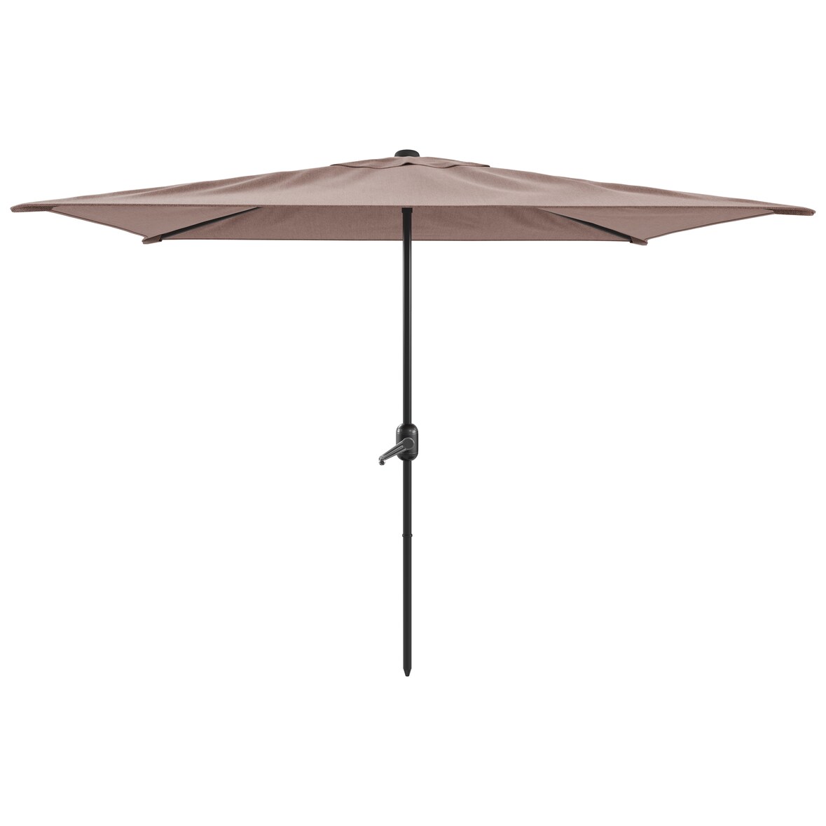 Ombrellone Rettangolare 3x2 M Da Giardino Parasole Per Balcone Con Air Vent Apertura A Manovella Anti UV Idrorepellente Mare Spiaggia Piscina Tortora