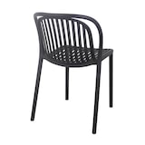 thumbnail of Lot de 4 chaises de terrasse en plastique noir