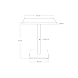 thumbnail of Mesa Cuadrada de Hostelería 70x70 cm en Madera Maciza de Acacia y Base Cuadrada de Acero Negro para Cafeterías y Restaurantes