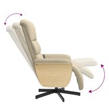 thumbnail of vidaXL Massagesessel mit Fußteil Creme Stoff