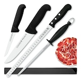 thumbnail of 3 Claveles Premium - Kit Profesional de Cuchillo Jamonero Deshuesadores Chaira y Funda