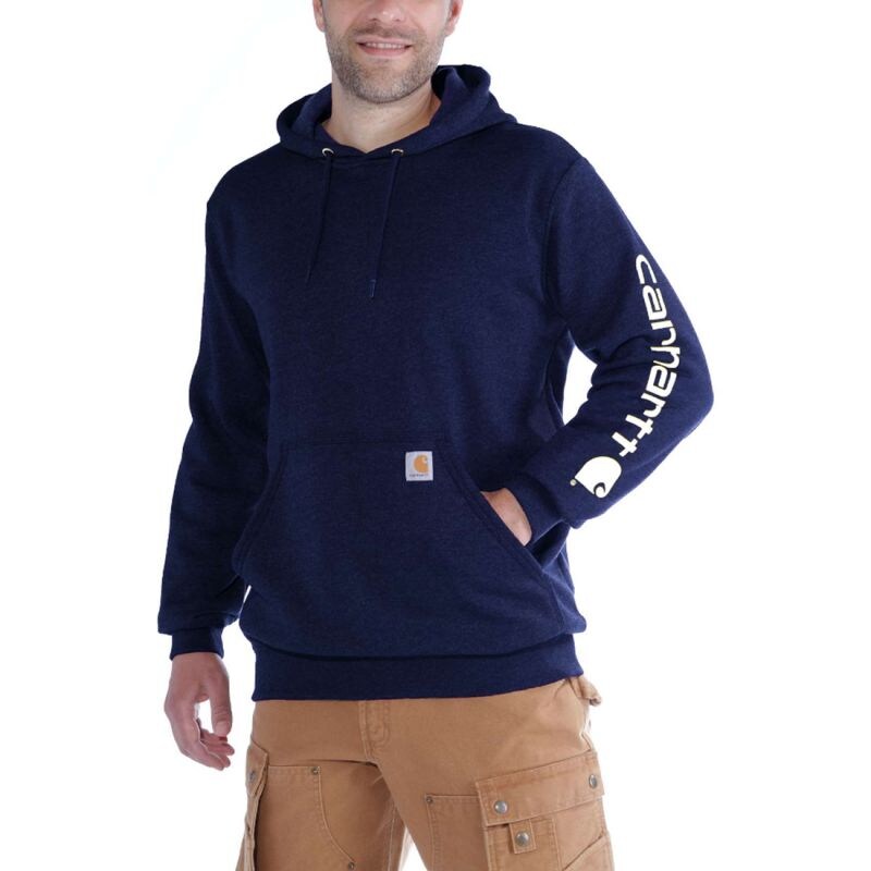 Carhartt - Sweat-shirt à capuche avec logo Bleu Marine Taille S