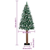 thumbnail of Schlanker Weihnachtsbaum mit Echtholz und Schnee Grün 150 cm