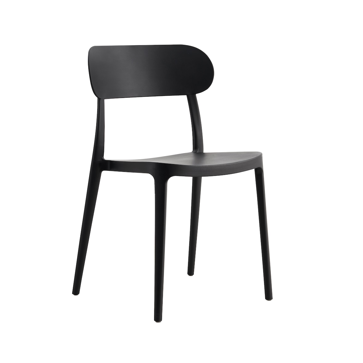 METRO PROFESSIONAL Chaise de terrasse BANDOL, plastique, empilable, noir