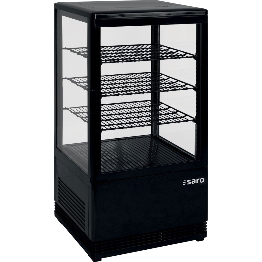 Saro Mini-Umluftkühlvitrine Modell Sc 70 Schwarz