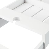 thumbnail of Relaxdays Badewannenablage, ausziehbar, Badewannenbrett aus Bambus, Ablage für Seife, Schwamm, Handy, Weinhalter, weiß