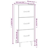 thumbnail of vidaXL Sideboard Räuchereiche 34,5x34x90 cm Holzwerkstoff