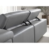 thumbnail of Angel Cerdá Divano relax chaise longue destro in pelle grigia 6217C 330 x 224 x 100