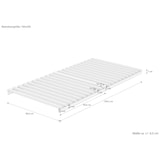 thumbnail of Niederflurbett metallfrei 100x200 Futon metallfreier Lattenrost, Fichte unbehandelt V-60.97-10 mit Matratze
