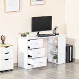 thumbnail of HOMCOM Scrivania Porta PC 3 Cassetti e 3 Ripiani in Legno