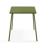 thumbnail of Vierkante tuin tafel van klei metaal kaki groen 70cm Oviala
