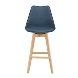 thumbnail of Helloshop26 - Lot de 2 tabourets de bar siège avec dossier et repose-pied rembourré synthétique hêtre 105 cm bleu 03_0002778