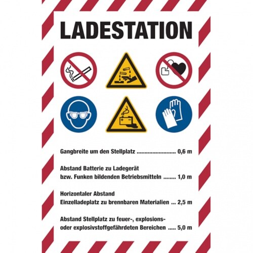 Dreifke® Kombischild, Ladestation, Aluminiumverbund, 300 x 200 - 200x300x2 mm Aluverbund