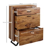 thumbnail of Kommode Sheesham, Highboard, Metallgestell, 3 Schubladen. 80x42x120 cm | Kadima Design