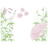 thumbnail of Mank Tischset Airlaid Asia, 40 x 30 cm, 100 Stück - Platzdeckchen Platzset stoffähnlich Kirschblüten