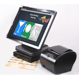 thumbnail of 15" Kasse für GASTRONOMIE: 15" Touchscreen, Kassenrechner, Bondrucker, Blitzkasse Restaurant'M Kassensoftware