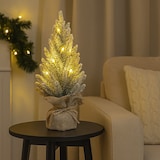 thumbnail of 20 LED Weihnachtsbaum warmweiß Timer Batteriebetrieb Schneeoptik 45 cm