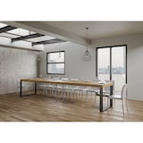 thumbnail of Mesa extensible 120/380x90 cm Tecno Premium roble natural con patas antracita