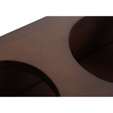 thumbnail of Wijnrek HWC-P21, glas/fleshouder Wandbarrek voor 4 flessen/6 glazen hout FSC®-gecertificeerd 12x48x12cm ~ bruin