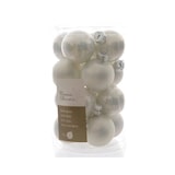 thumbnail of Weihnachtsbaumkugeln Glas Ø 3,5 cm 16 Stück weiß glanz/matt mix