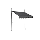 thumbnail of Klemmmarkise SCHRABO 250cm Ohne Bohren Höhenverstellbar Anthrazit Polyester Markise Terrasse Balkonmarkise Sonnenschutz UV-Beständig