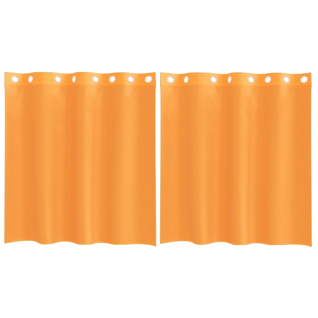vidaXL Voile Vorhänge mit Ösen 2 Stk. Orange 140x140 cm