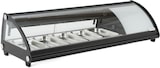 thumbnail of Gekühlte Sushi-Vitrine auf Arbeitsplatte – Aufklappbares gebogenes Frontglas – Eingebauter Motor – Schwarz – 5 gn 1/3 – 130,7 x 45 x 33 h cm