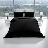 thumbnail of Baumwolle Bettwäsche Biber 155x220 cm Feinbiber Schwarz Anthrazit Wendeseite Uni Set