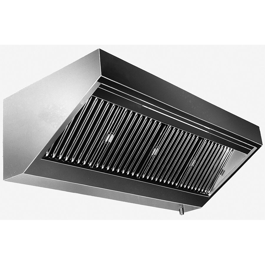Wandhaube mit Filter Klasse A Länge: 240 cm Tiefe: 90 cm